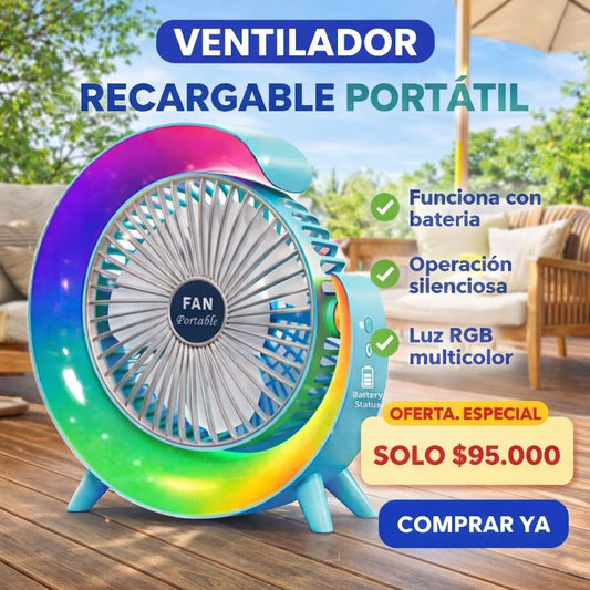 VENTILADOR REGARGABLE PORTATIL